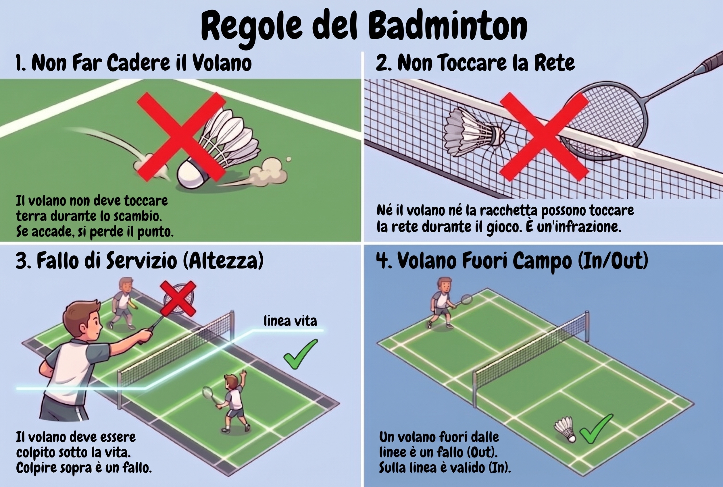 regole del badminton parte 2